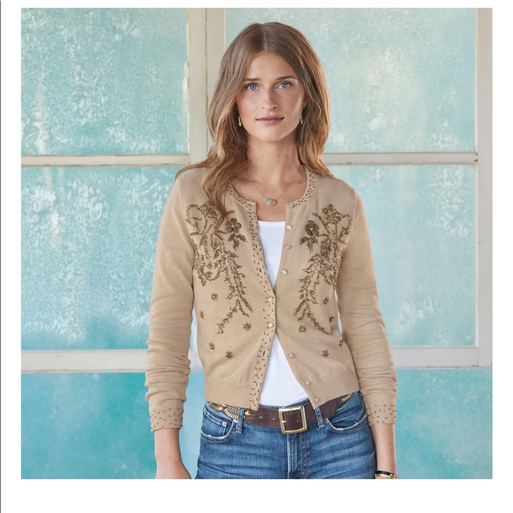 Beautiful hand beaded cardigan!  Sundance